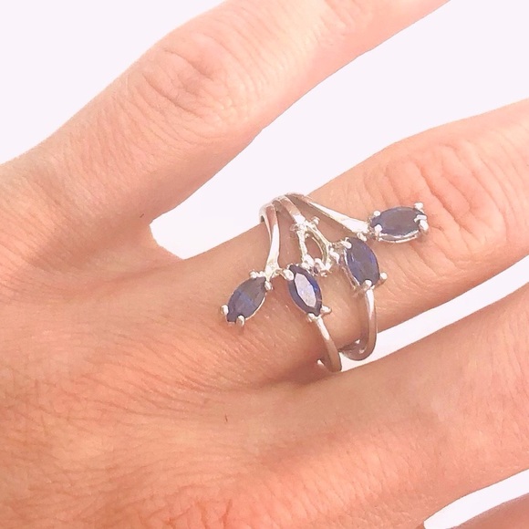 Antique Sapphire Ring 18K THGL - Picture 1 of 5